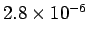 $2.8\times 10^{-6}$
