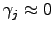 $\gamma_j \approx 0$