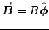 $\Vec{B} = B \Hat{\phi}$