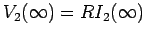 $V_2(\infty) = R I_2(\infty)$
