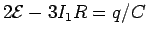 $2{\cal E} -3I_1 R = q/C$