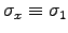 $ \sigma_x \equiv \sigma_1$