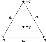 \begin{figure}\begin{center}\mbox{
\epsfysize 1.25in \epsfbox{PS/charge_triangle.ps}
} \end{center}
\end{figure}